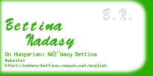 bettina nadasy business card